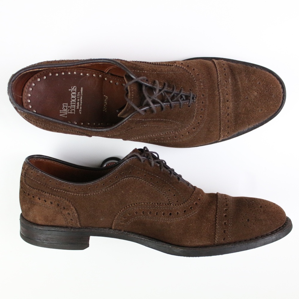 Allen Edmonds Cap Toe Oxford Suede Leather 9 D
